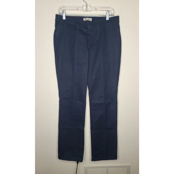 NWT Dickies navy blue FP92 Industrial flat front work pants - 8 / 32 - Picture 1 of 6